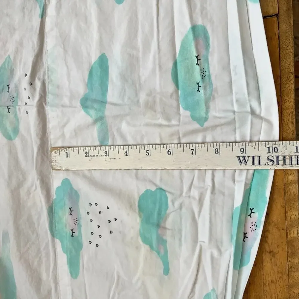 Crate & Kids Organic Cotton Twin Size Sheet Set Watercolor Cloud